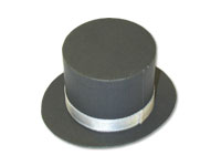Confetti grey top hat favour boxes