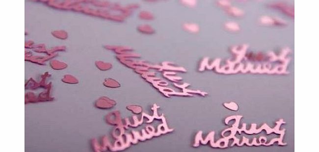 Confetti Heaven 4 x Just Married Pink Wedding Table Confetti New