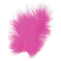 Confetti hot pink marabou feathers pk20