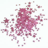 Confetti Hot pink metallic stars mix