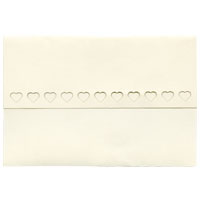 Ivory A6 heart edge outer pocket pk of 10