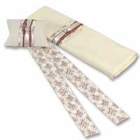 Ivory burgundy floral wraps pk of 10