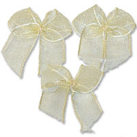 Confetti ivory chiffon bow