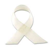 Confetti ivory chiffon ribbon - W38mm