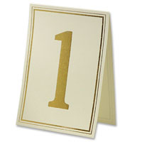 Confetti Ivory/gold foil table number 11-20 pk of 10