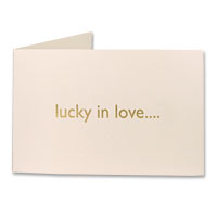 Confetti Ivory/gold lucky in love scratch card holder pk of 10