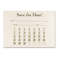 Confetti Ivory/gold save the date cards pk of 10
