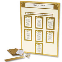 Confetti Ivory gold table planner kit