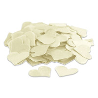 Confetti ivory heart shaped paper confetti