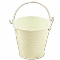 Ivory metal bucket