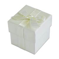 Confetti Ivory ribbon favour boxes - pack of 10