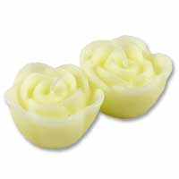 Confetti Ivory rose floating candles pk of 6