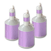 Confetti lilac metallic party poppers