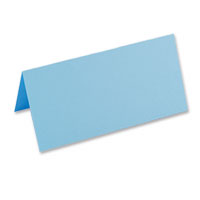 Confetti pale blue coloured place cards