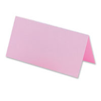 Confetti pale pink coloured place cards