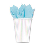 Confetti pastel stripe cups pack of 8