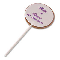 Confetti personalised chocolate lollipops