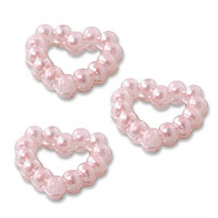 Confetti pink beaded hearts