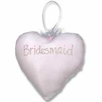 Confetti Pink bridesmaid large heart cushion