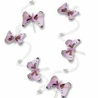 Confetti pink butterfly string