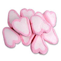 Pink heart mallows blk bag 200g