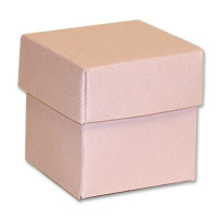 Confetti Pink ribbed favour boxes - pk of 10