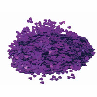Confetti purple heart metallic confetti