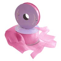 Confetti rose chiffon ribbon - W38mm