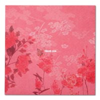Confetti Rose floral thank you card (x10)