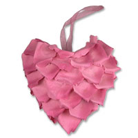 Rose petal hanging heart