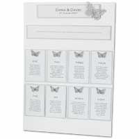 Confetti Silver butterfly table planner
