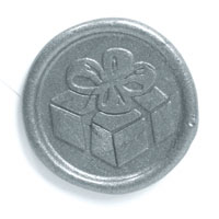Confetti silver gift seal