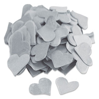 Confetti silver heart paper confetti