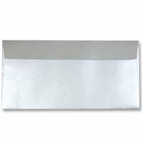 Confetti Silver metallic DL envelopes pk of 10