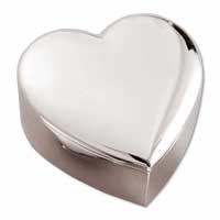 Confetti Silver plated heart trinket box