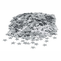 silver star metallic confetti