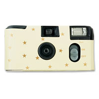 Confetti single gold star camera