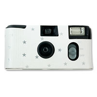 Confetti single silver star camera