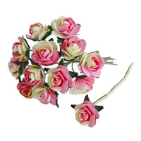 Confetti small pink/cream paper roses