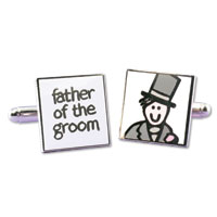 Confetti square father of the groom pictured cufflink