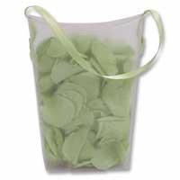Tea green ribbon handle petal bag