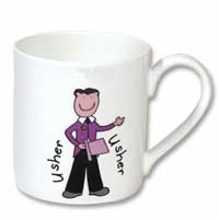 Confetti Usher character mug