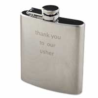 Usher stainless steel hip flask