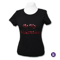 Valentine t-shirt black medium