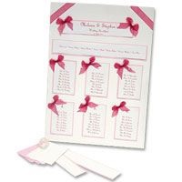 Confetti White and pink table planner kit