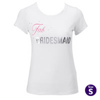 White bridesmaid t-shirt S