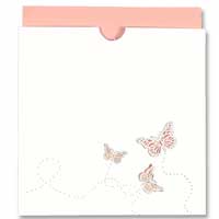 White butterfly square pocket pk of 10