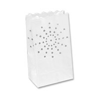 Confetti White candle lantern bag (x10)