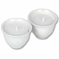 Confetti White cup candles pk of 6