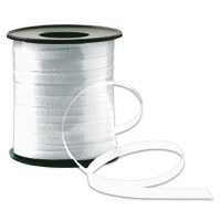 Confetti white curling ribbon
